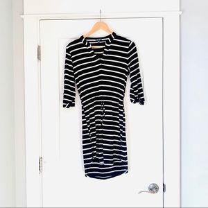 ❤️sold❤️Black and white striped dress